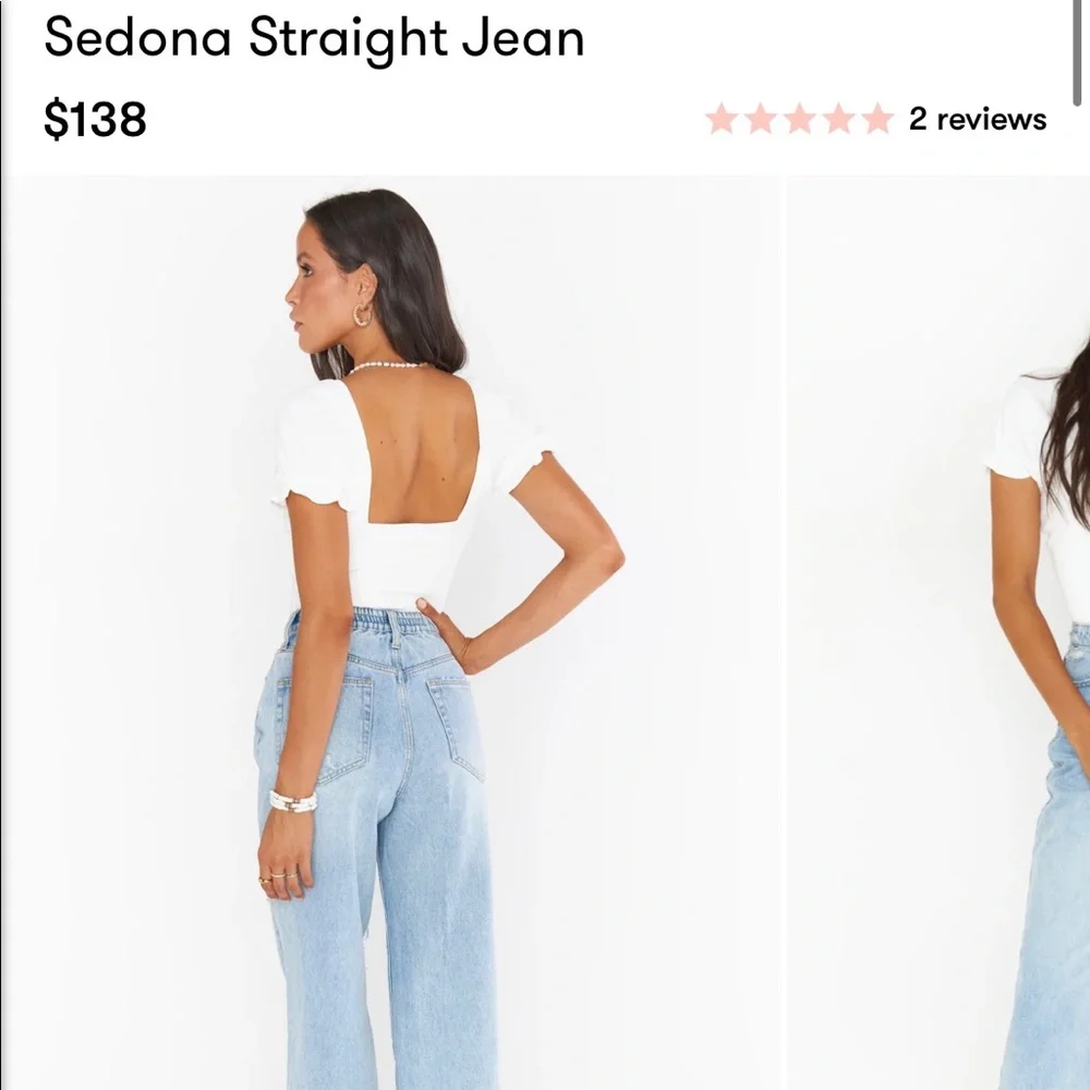 NWT Mumu sedona straight jean sz 26 - Picture 2 of 5